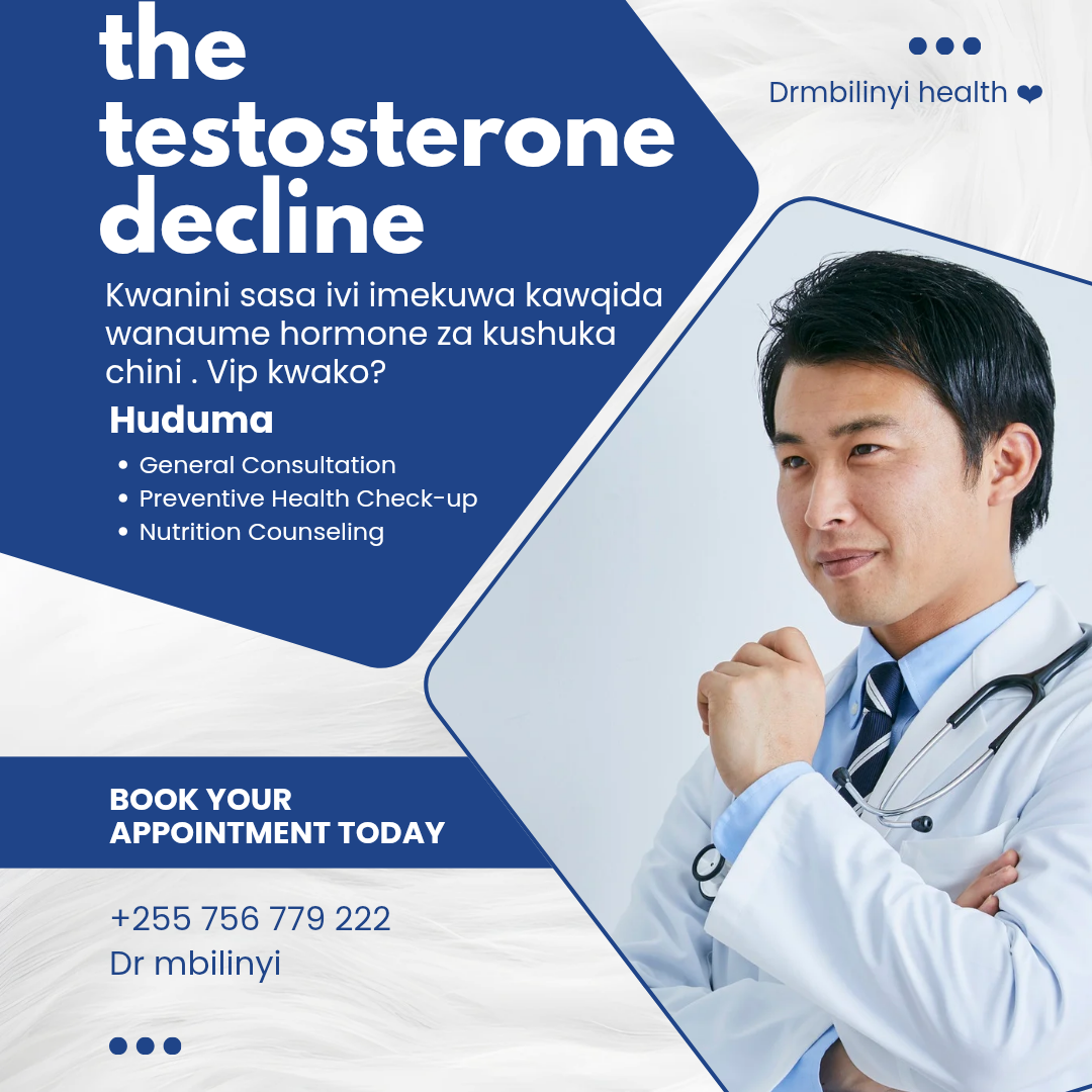 KWANINI HOMONI ZA KIUME (TESTOSTERONE) HUPUNGUA NA KUSABABISHA LOW LIBIDO? — DR MBILINYI